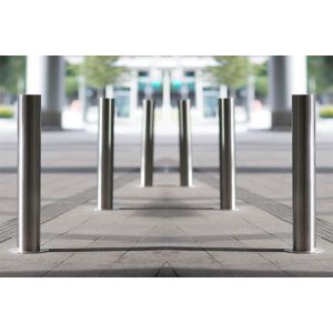 Easy Install Steel Parking Bollards , Driveway Security Posts Withstand External