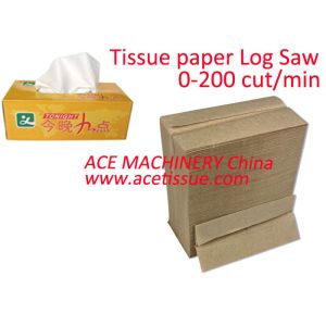 Double Lines Multifold Facial Tissue Cutting Machine Touch Screen