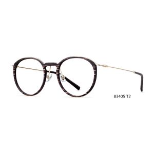 Parim Plastic Big Round Glasses Frames With Metal Temple