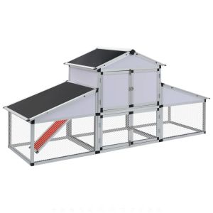 Outdoor 263×74×117cm 48kgs Aluminum Laying Hens Coop
