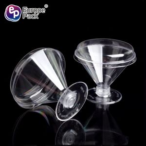 Food grade 135ml mousse ice cream cups disposable pudding cup with lid