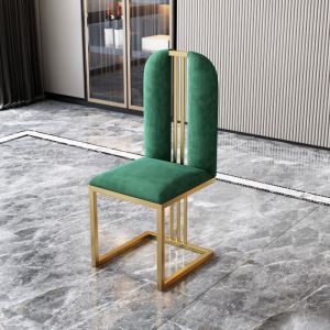 Hotel Luxury Dining Chair In Gold / Silver / Customized Finish