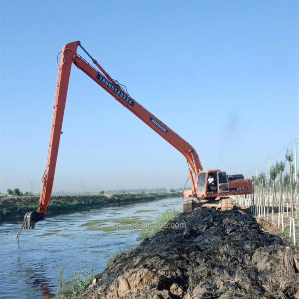 Buy Excavator extension arm and port dredging designed for river dredging at wholesale prices