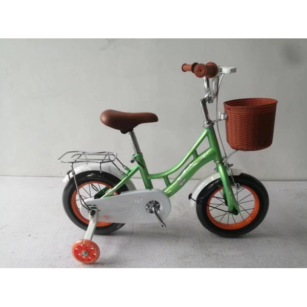 Coaster Brake Green Color 14 Inch Kids Bicycle Bicycle With Basket