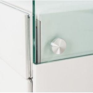 hot sale modern glass top nightstand with two drawers #25