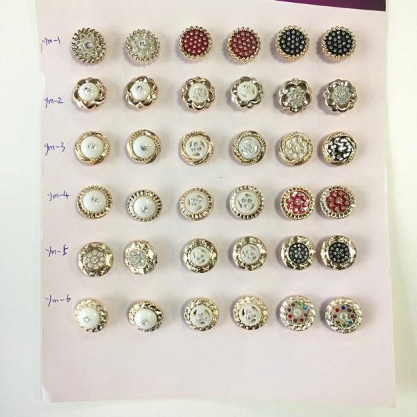 wholesale 40L 44L crystal rhinestone 25MM acrylic diamond button with metal back