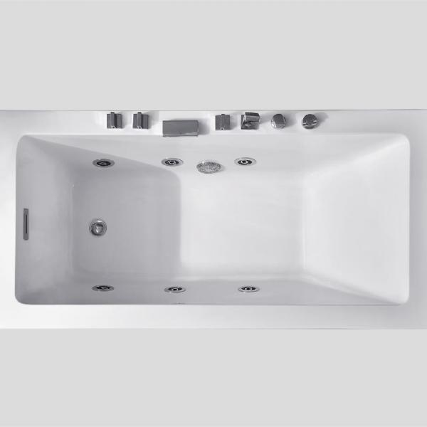Seamless Jacuzzi Alcove 72 Inch Whirlpool Tub Bonding Anti Slip Deep Soaking