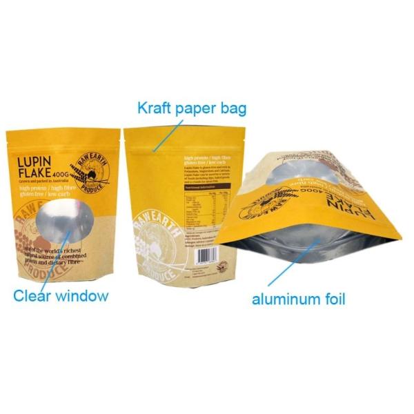 Plastic stand up food bag packaged nuts and snacks fruit and nut packaging