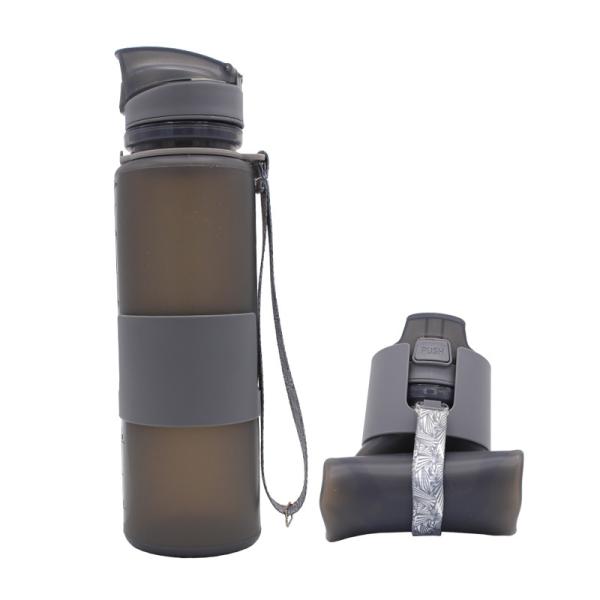 Buy 650ML Lightweight Collapsible Silicone Water Bottle at wholesale prices
