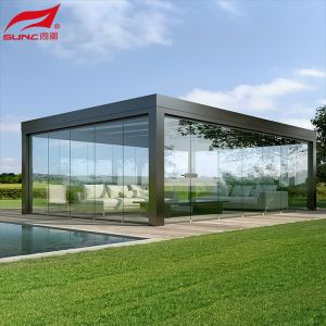 Smart Remote Controlled Aluminum Garden Pergola Waterproof Windproof Gazebo