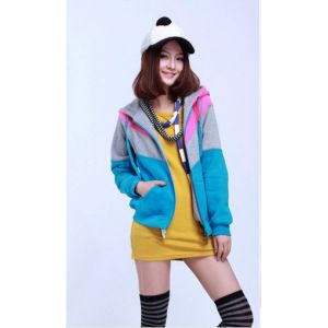 Zip-up Hoodies Sweatshirts , Couple Clothes , Blue Anti-Wrinkle