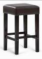Quality Solid Rubberwood Barstools in Dark Colour Finishing for sale