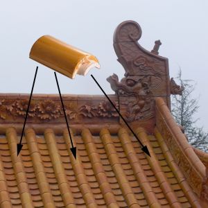 Chinese style ceramic roof tiles for Asian temple