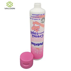 PE 50 ML Cosmetic Tube Packaging , Plastic Cream Tubes Pink Flip Cap