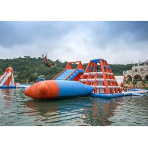 0.6 - 0.9mm PVC Inflatable Floating Water Park With Printing Logo