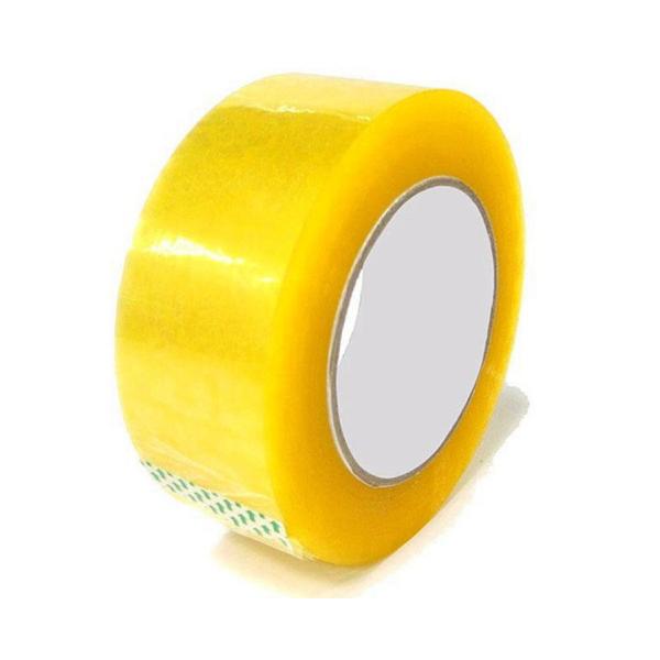 Self Adhesive Clear Yellow Electrical Tape For Express Packing 40m