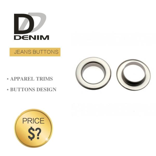 Buy Metal Material Denim Eyelet Clothing O Ring Rivet With Brass Gold Color at wholesale prices
