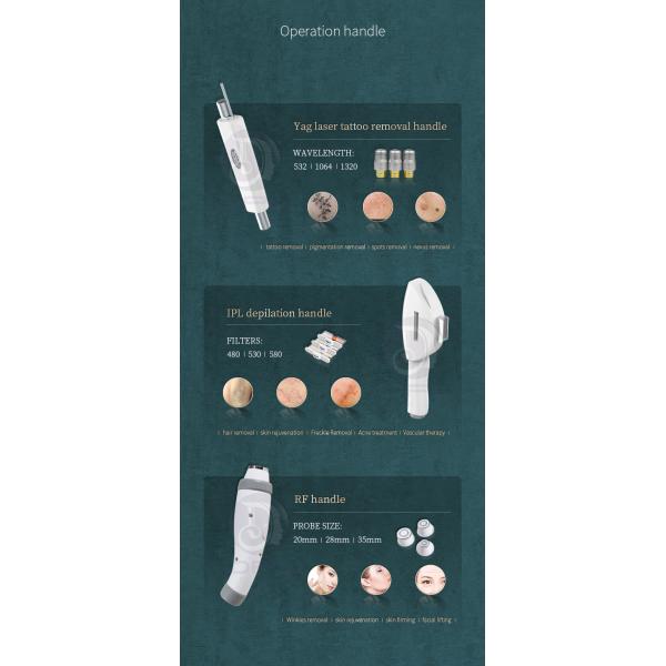 4 in 1ipl rf nd yag laser multifunction hair removal skin rejuvenation treatment machine