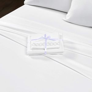 Solid Soft Brushed Microfiber Luxury Embroidery Sheet Set 3/4pcs Customized