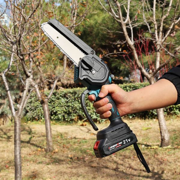 Buy Compact 6 Inch Electric Chainsaw Battery Powered With Pump Oil System Cordless Mini Chainsaw For Cutting at wholesale prices
