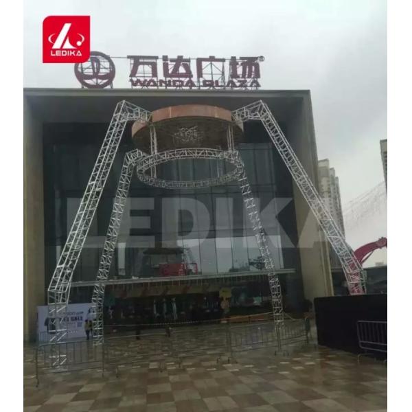 Square Silver Stage Light Truss / Lighting Truss System Aluminum For Outdoor 18m Span
