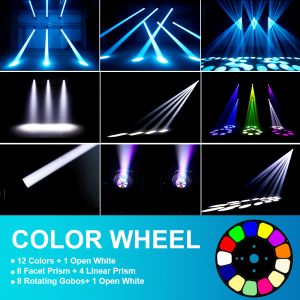 200W Moving Head DJ Light 8-Facet Prism 9GOBOs&13Colors Stage Lights DMX512 Beam
