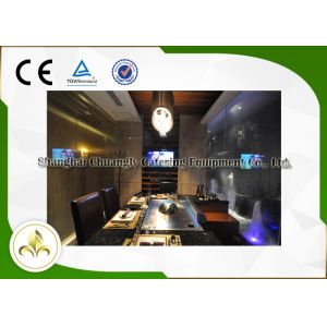 Quality Electrostatic Precipitator Teppanyaki Cooking Plate Restaurant Hibachi Grill Table for sale