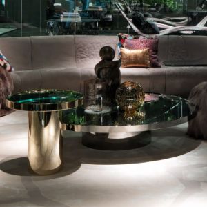 Marble Customized Coffee Table Titanium 400mm Living Room Tea Table