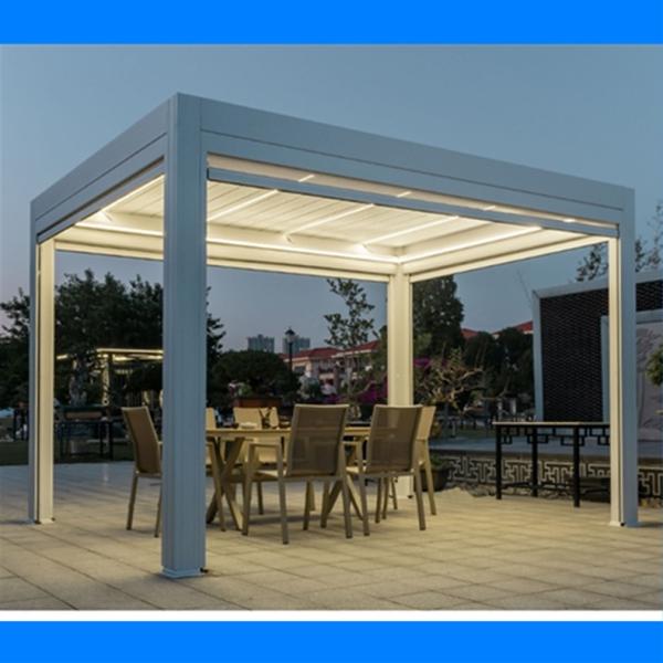 Waterproof outdoor bioclimatic awning rain protection Luxury modern electric