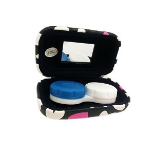 Heart Pattern Iron Contact Lens Travel Case Lovely Suitable For Women / Youth