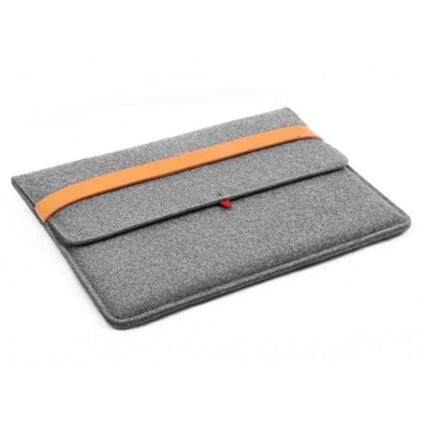 Buy Light Grey Eco Friendly Wool Dustproof Felt Laptop Bag at wholesale prices