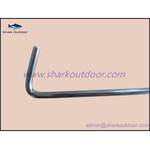 7" Zinc plated steel round wire tent pegs