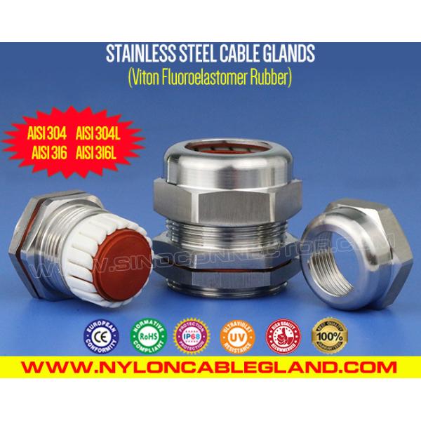 304, 316, 316L Stainless Steel PG36 Cable Strain Relief, IP68 Watertight Adjustable Cable Fitting for 25-33mm Range