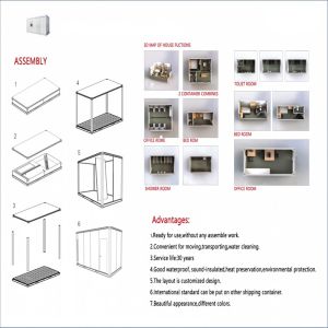 Office Luxuriant 20ft Luxury Duplex 3 Bedroom Steel Structures Prefabricated