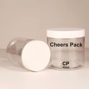 China Popular Food Grade Clear PET Plastic Jars With Screw LIDS on sale