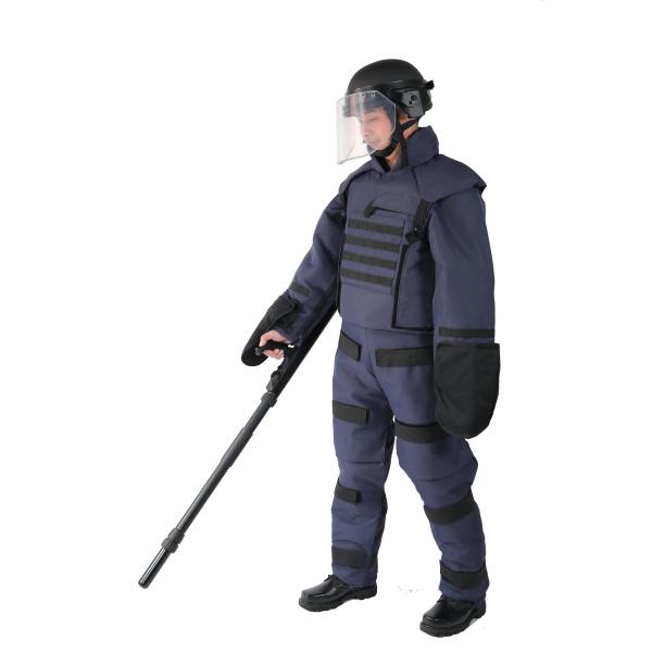 Navy Blue Bomb Disposal Equipment Search Suit And Helmet Light Weight