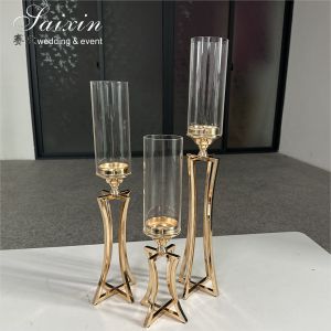 Wedding Table Decoration Candlestick Gold Metal Wedding Candle Holder
