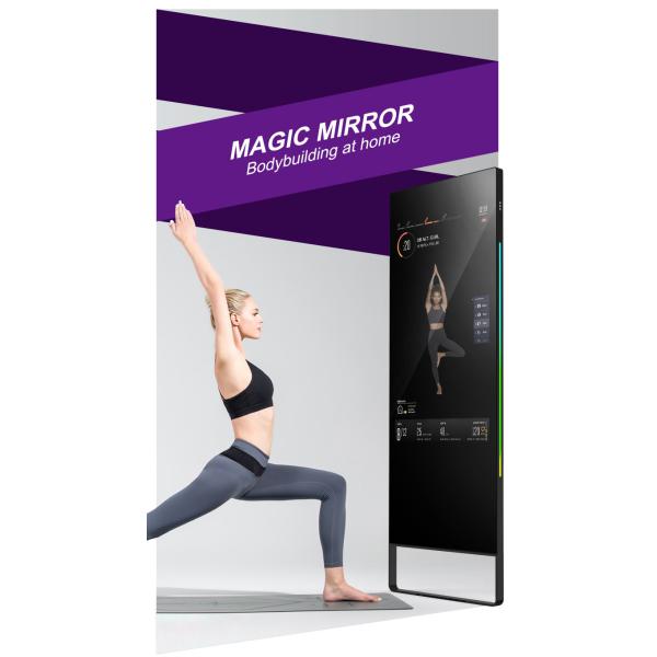 Original Full HD 75 Inch Magic Mirror Lcd Display Kiosk Interactive With Virtual Trainer