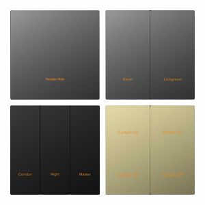 Laffey Black KNX Wall Switch , 86mm Smart Push Button Switch