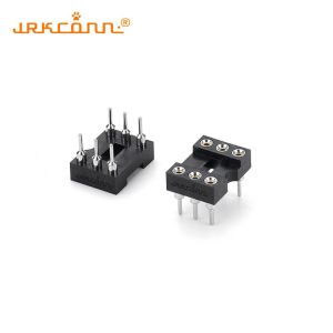 China IC Socket Connector 6 Positions Round Pin Machined H3.0 Female Header Straight with 2.54mm Pitch on sale