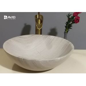 Natural Stone Marble Wash Basin Highly Polished High Compressive Strength
