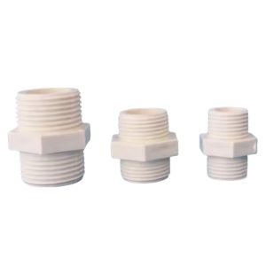 Quality PVC Double Hygienic Male Thread Adaptor PVC Pipe And Fittings for sale