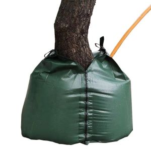 SAVE WATER with Slow Release Irrigation PVC Tree Watering Bag 15 20 Gallon Green