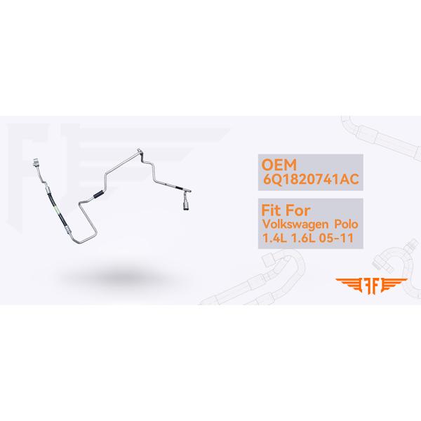 Volkswagen 6Q1820741AC Discharge AC Pipe Polo 1.4L 1.6L Alumnium Fits 05-11