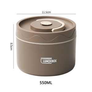 Insulation Metal Bento Lunch Box 550ml Stackable Lunch Box PP