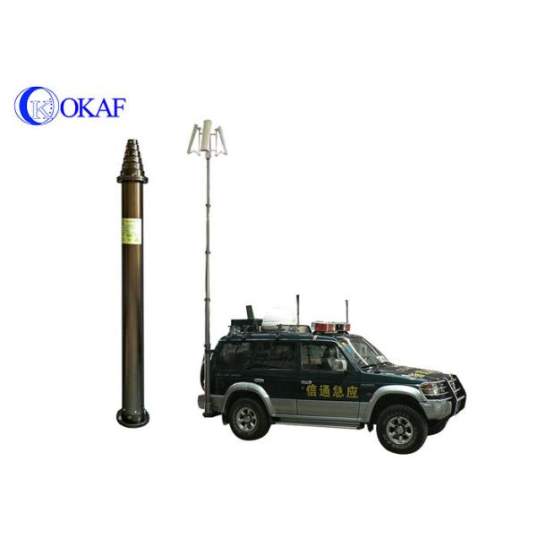 High Strength Aluminum Alloy Telescopic Mast Pole Pneumatic Antenna Pole