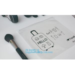 slider bag /clear waterproof cosmetic packaging bag, slider bag plastic zipper