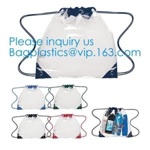 Promotional Transparent PVC Clear Drawstring Backpack Bags,Promotional Hot