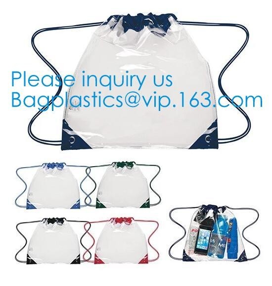 Promotional Transparent PVC Clear Drawstring Backpack Bags,Promotional Hot