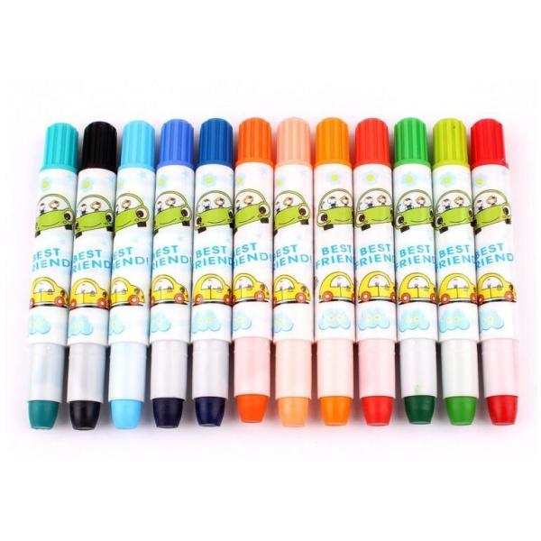 24 Colors Eco-friendly fancy Non-toxic wax crayon set/ Cheaper 24 colors